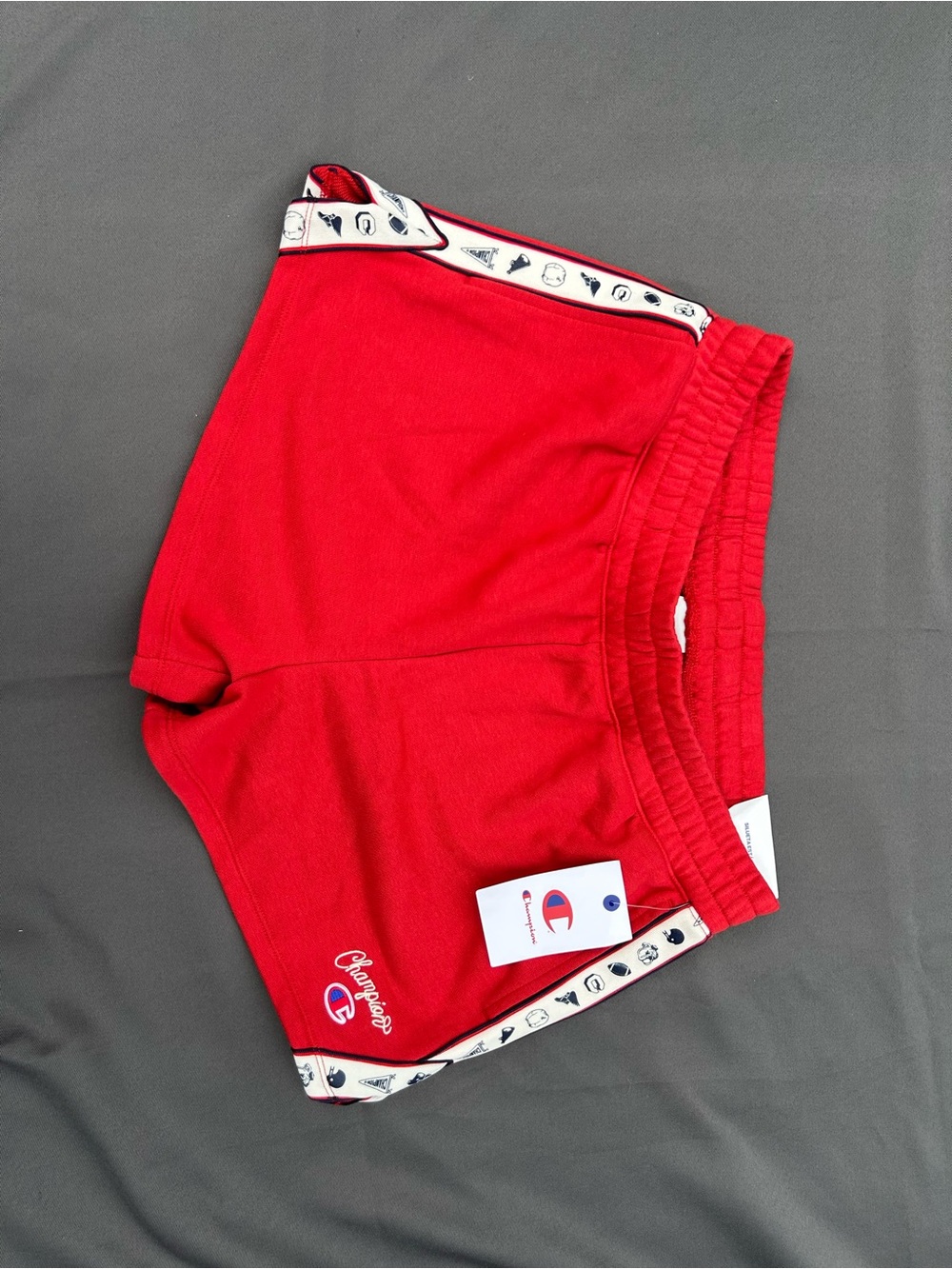 Champion Women’s Mide-Rise French Terry Pull On Shorts In Red